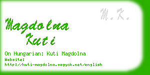 magdolna kuti business card